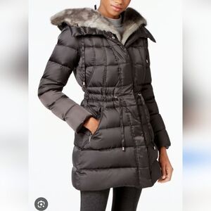 Laundry By Shelli Segal Black Four  Hooded  Jacket